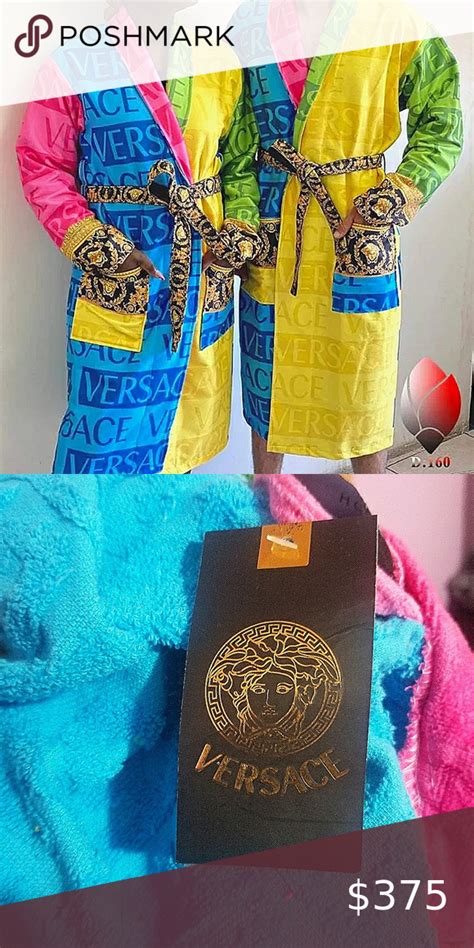 multi color versace replica robe women|versace robe price.